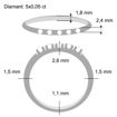 Diamantring Iselin med 5x0,05 ct TW-Si-8505050