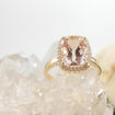 Diamantring i gult gull 0,10ct TW-Si med Morganite - COC11990