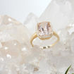 Diamantring i gult gull 0,10ct TW-Si med Morganite - COC11990