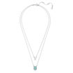 Swarovski smykke Millenia layered necklace Octagon cut, Blue, Rhodium plated - 5640557