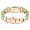 Swarovski klokke Octagon cut bracelet, green, gult - 5630834