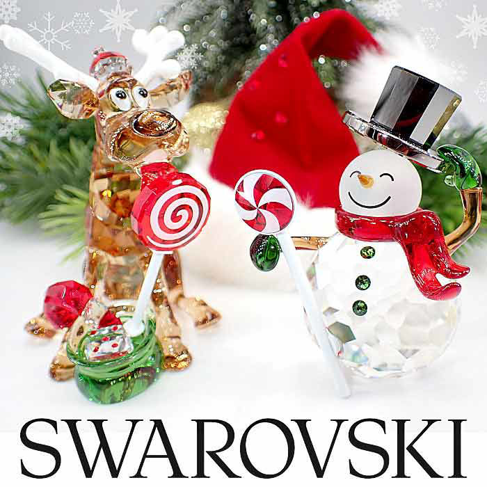 Swarovski Figurer Holiday Cheers Dulcis Snowman Gullsmed Aas 3123