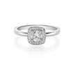 Diamantring med 0.49 ct,  hvitt gull 18 kt - 159140hvg