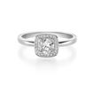 Diamantring med 0.59 ct,  hvitt gull 18 kt - 159150hvg