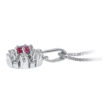 Diamantsmykke med 0,06 ct W-Si og rubin - Bur270158