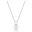 Swarovski smykke Matrix Crystal pearl, Round cut, White, Rhodium plated - 5693897