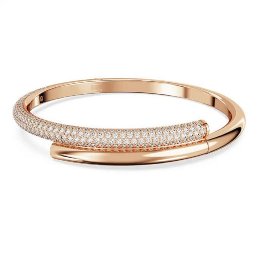 Swarovski armbånd Dextera bangle Magnetic closure, White, Rose gold-tone plated - 5692267