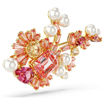 Swarovski smykke Gema brooch Crystal pearl, Mixed cuts, Flower, Pink, Gold-tone plated - 5688478