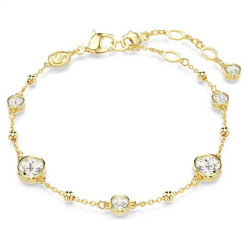 Swarovski armbånd Imber Round cut, White, Gold-tone plated - 5680094