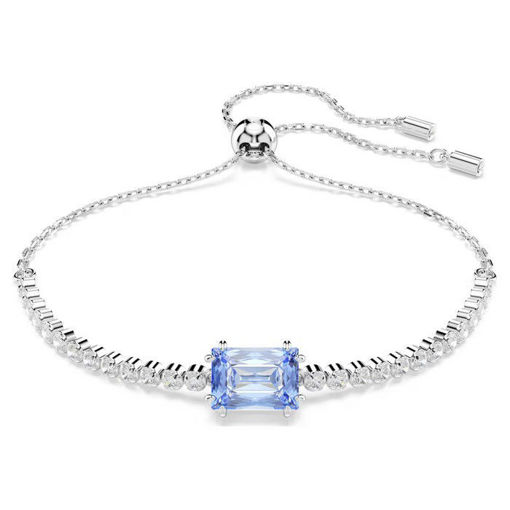 Swarovski armbånd Matrix Tennis Mixed cuts, Blue, Rhodium plated - 5693412