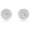 Swarovski øredobber stud Round cut, White, Rhodium plated - 5700290