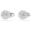 Swarovski øredobber stud Round cut, White, Rhodium plated - 5700290