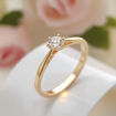 Diamantring forlovelsesring 0,30 ct TW-VS2 i 14kt gult gull. Leticia - 180070309