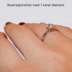 Diamantring forlovelsesring  0,40 ct i 14kt gult gull. Aida -180160400