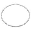 Swarovski collie Matrix Tennis necklace, Round cut, White, Rhodium plated - 5681796