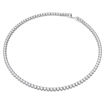 Swarovski collie Matrix Tennis necklace, Round cut, White, Rhodium plated - 5681796