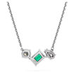 Swarovski smykke Mesmera pendant Mixed cuts, Green, Rhodium plated - 5668278