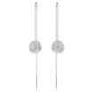 Swarovski øredobber Sublima drop earrings White, Rhodium plated - 5683448