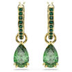 Swarovski øredobber Attract drop earrings Pear cut, Green, Gold-tone plated - 5723564