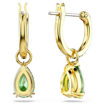 Swarovski øredobber Attract drop earrings Pear cut, Green, Gold-tone plated - 5723564