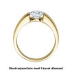 Diamantring forlovelsesring 0,25 ct i 14kt gull. Hestia - 18012025