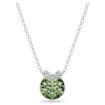 Swarovski smykke Bella V pendant, Round cut, Green, Rhodium plated - 5724285