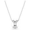 Swarovski smykke Bella V pendant, Round cut, Green, Rhodium plated - 5724285