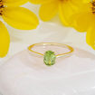 Gullring i gult gull 14 kt med peridot - BUR585887