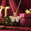 Swarovski smykke Idyllia pendant Butterfly, Multicolored, Gold-tone plated - 5658857