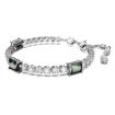 Swarovski armbånd Matrix Tennis Mixed cuts, Green, Rhodium plated - 5666422