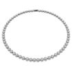 Swarovski collier Una Angelic Round cut, Long, White, Ruthenium plated - 5681057