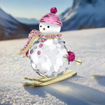 Swarovski figurer Holiday Cheers Dulcis Snowman Pink - 5687121