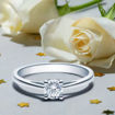 Diamantring forlovelsesring 0,40 ct i 14kt gull. Soria - 18010040