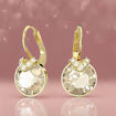 Swarovski øredobber Bella V drop earrings Round cut, Gold tone, Gold-tone plated - 5662093