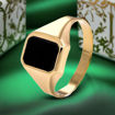 Signetring til herre i gult gull 14 kt med onyx - 56774