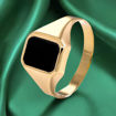 Signetring til herre i gult gull 14 kt med onyx - 56774