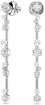 Swarovski øredobber  Constella drop earrings Crystal pearl, Round cuts, White, Rhodium plated - 5705614