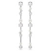 Swarovski øredobber Constella drop earrings Crystal pearl, Round cuts, White, Rhodium plated - 5705614