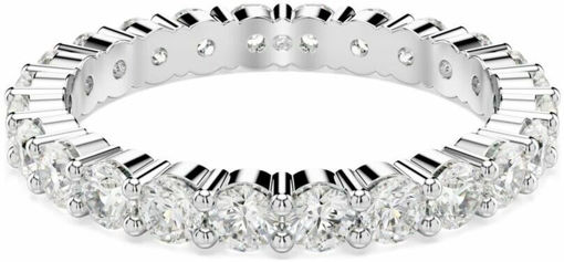 Swarovski Matrix Vittore ring Round cut, White, Silver-tone finish - 5705604