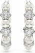 Swarovski øredobber  Matrix drop earrings Crystal pearl, Round cut, White, Rhodium plated - 5709256