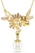 Swarovski smykke Gema pendant Mixed cuts, Crystal pearl, Flower, Pink, Gold-tone plated - 5688490