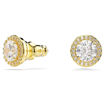 Swarovski øredobber Una stud earrings Round cut, Gold tone, Gold-tone plated - 5686637