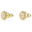 Swarovski øredobber Una stud earrings Round cut, Gold tone, Gold-tone plated - 5686637