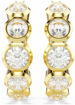 Swarovski øredobber Imber hoop earrings Round cut, White, Gold-tone plated - 5711483