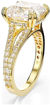 Swarovski Stilla cocktail ring Square cut, White, Gold-tone plated - 5693501