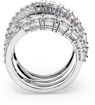 Swarovski Hyperbola ring Mixed cuts, White, Rhodium plated -  5584654