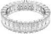 Swarovski Matrix ring Baguette cut, White, Silver-tone finish - 5714334