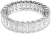 Swarovski Matrix ring Baguette cut, White, Silver-tone finish - 5714334