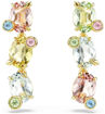 Swarovski øredobber Gema drop earrings Asymmetrical design, Mixed cuts, Multicolored, Gold-tone plated - 5714815