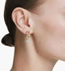 Swarovski øredobber Gema drop earrings Asymmetrical design, Mixed cuts, Multicolored, Gold-tone plated - 5714815